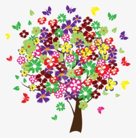 Clipart Of Colorful Tree - Colorful Tree Vector Png, Transparent Png, Transparent PNG
