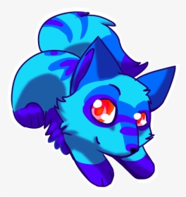 Wolf Clipart Chibi - Cute Blue Wolf Cartoon, HD Png Download, Transparent PNG