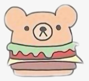 #hamburger #cute #tumblr #kawaii #food #art #drawing - Cute Drawing, HD Png Download, Transparent PNG
