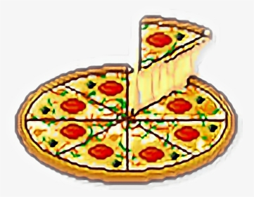 #pizza #tumblr #cute #adorable - Pizza Pixel Png, Transparent Png, Transparent PNG