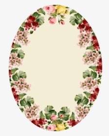 Transparent Vintage Flower Border Clipart - Frame Flower Oval, HD Png Download, Transparent PNG