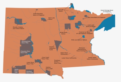 Native Nations Map - Map Of Minnesota, HD Png Download, Transparent PNG