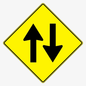 Two Way Street, Traffic, Signs, Arrow, Road, Street - Left Lane End Sign, HD Png Download, Transparent PNG