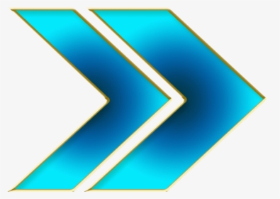 Double Arrow Cyan Right - Double Arrow Right Logo, HD Png Download, Transparent PNG