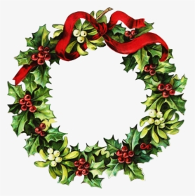Christmas Wreath Border Clipart - Christmas Wreath Free Clipart, HD Png Download, Transparent PNG