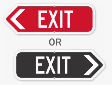 Exit Sign With Arrow - Exit Sign With Arrow Pdf, HD Png Download, Transparent PNG