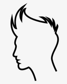 Transparent Boy Icon Png - Outline Of Boys Head, Png Download, Transparent PNG