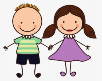 Transparent Children Holding Hands Clipart - Cartoon Of Happy Woman, HD Png Download, Transparent PNG