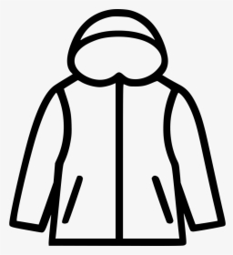 Transparent Vest Clipart Black And White - Rain Jacket Clip Art Black And White, HD Png Download, Transparent PNG