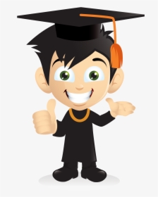 Cartoon Smiling Graduation Boy [png] Png&svg Download, - Graduation Boy Png, Transparent Png, Transparent PNG