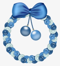 Blue Christmas Wreath Clipart , Png Download - Blue Christmas Wreath Clipart, Transparent Png, Transparent PNG