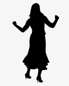 Dance Lady Silhouette Png, Transparent Png, Transparent PNG