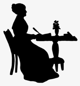 Silhouette Of Writing A Book, HD Png Download, Transparent PNG