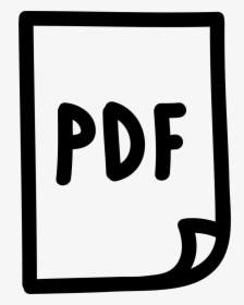 Pdf File Hand Drawn Symbol - Drawn Pdf Icon, HD Png Download, Transparent PNG
