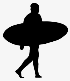Silhouette Surfboard Surfing Clip Art - Surfer Clipart, HD Png Download, Transparent PNG