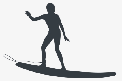 Athlete Silhouette - Surfboard - Stand Up Paddle Surfing, HD Png Download, Transparent PNG