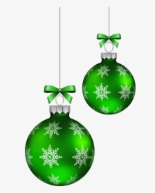 Green Christmas Ornaments Png, Transparent Png, Transparent PNG