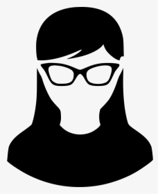 Student Lady Nerd - Girl With Glasses Icon, HD Png Download, Transparent PNG