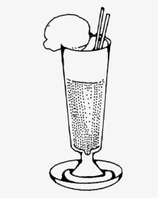 Ice Cream Soda Clip Arts - Ice Cream Soda Black And White, HD Png Download, Transparent PNG