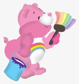 Care Bear With Paint Brush, HD Png Download, Transparent PNG