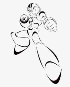 Transparent Video Game Clipart Black And White - Mega Man Clip Art, HD Png Download, Transparent PNG