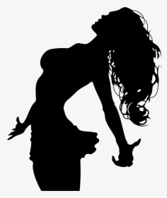Long Hair Girl Silhouette, HD Png Download, Transparent PNG
