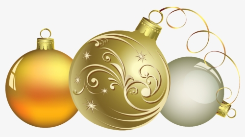 Png Para Decorações De Natal - Gold Christmas Ball Transparent, Png Download, Transparent PNG