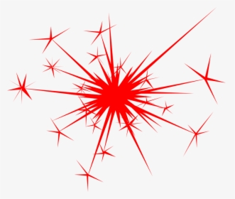 Firework, Star, Red, Explosion, Abstract - Sparkle Clip Art, HD Png Download, Transparent PNG