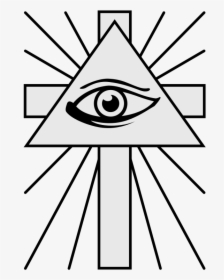 Coa Illustration All Seeing Eye - Cross With All Seeing Eye, HD Png Download, Transparent PNG