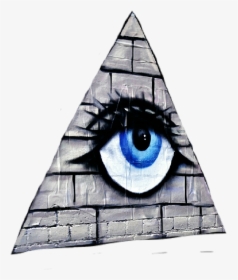 #sticker #triangle #wall #eye #graffiti - Eye Pyramid Graffiti, HD Png Download, Transparent PNG