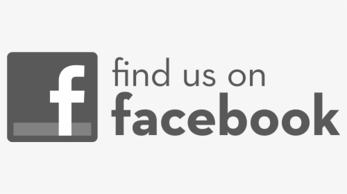 Like Us On Facebook Png Black - White Find Us On Facebook Logo, Transparent Png, Transparent PNG