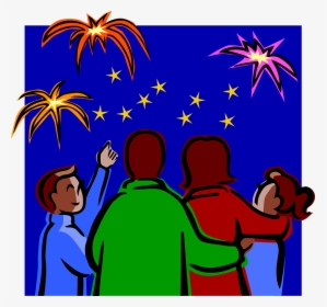 Fireworks, Celebration, Night, New Year, People - New Year Celebration Clipart, HD Png Download, Transparent PNG