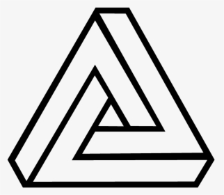 Funny Easy Easy Optical Illusions To Draw For Kids - Penrose Triangle Png, Transparent Png, Transparent PNG