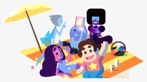 Steven Universe Characters Sitting On The Beach - Dove Self Esteem Project Steven Universe, HD Png Download, Transparent PNG