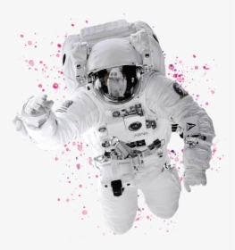Transparent Splatters Png - Astronaut In Space Black Background, Png Download, Transparent PNG