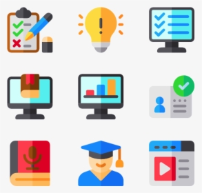 Online Learning - E Learning Icon Png, Transparent Png, Transparent PNG
