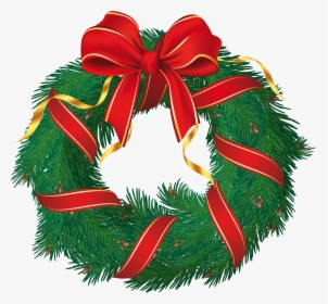 Christmas Wreath Png Transparent - Transparent Background Christmas Wreath Clipart, Png Download, Transparent PNG