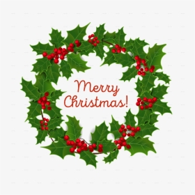 Clip Art Merry Christmas Wreath Images - Merry Christmas Wreath Clipart, HD Png Download, Transparent PNG