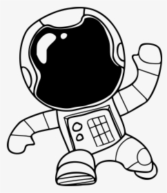 Astronaut Cartoon Png - Astronaut Space Clipart Black And White, Transparent Png, Transparent PNG