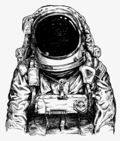 realistic astronaut drawing shoulders up