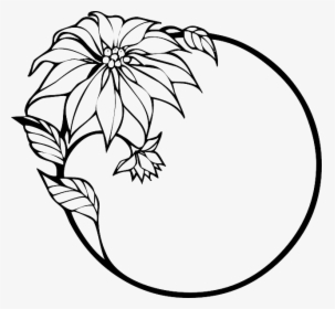 Border Flowers Drawing Clip Art - Flower Border Clipart Black And White, HD Png Download, Transparent PNG