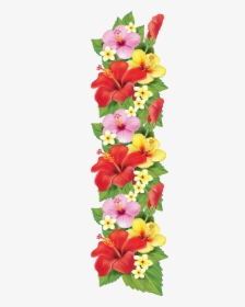 Exotic Flowers Decoration Clipart - Flower Clipart Border Design, HD Png Download, Transparent PNG
