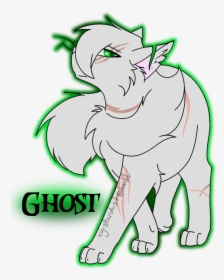 Ghost A Scar Covered, Long Furred Silver Tom With Piercing - Cartoon, HD Png Download, Transparent PNG