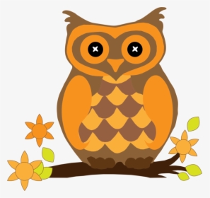 Owl,vertebrate,bird - Fall Owl Clip Art, HD Png Download, Transparent PNG