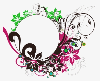 Floral Round Frame Png Photo - Transparent Circle Design Png, Png Download, Transparent PNG