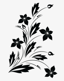 Flower Png Black And White - Flower Clipart Black And White Png, Transparent Png, Transparent PNG