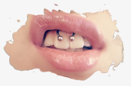 Clip Art Smiley Bak M Freak - Frenulum Piercing Lip, HD Png Download, Transparent PNG