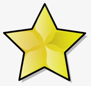 Yellow,star,clip Art,graphics,symbol - Gold Star, HD Png Download, Transparent PNG