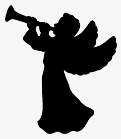 Manger Svg Wise Man - Angel Blowing Trumpet Silhouette, HD Png Download, Transparent PNG