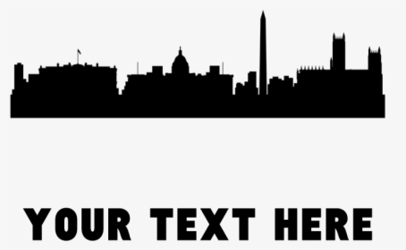 Clip Art Dc Skyline Silhouette - City Skyline Dc Silhouette, HD Png Download, Transparent PNG